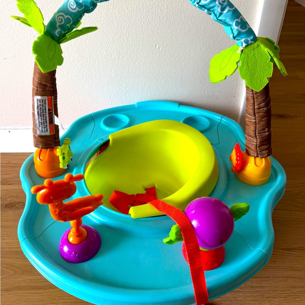 Bright Blue and Lime Green Activity Seat for Kids